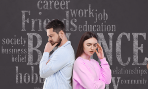 A couple feeling overloaded in their relationship