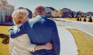An older couple reconnecting
